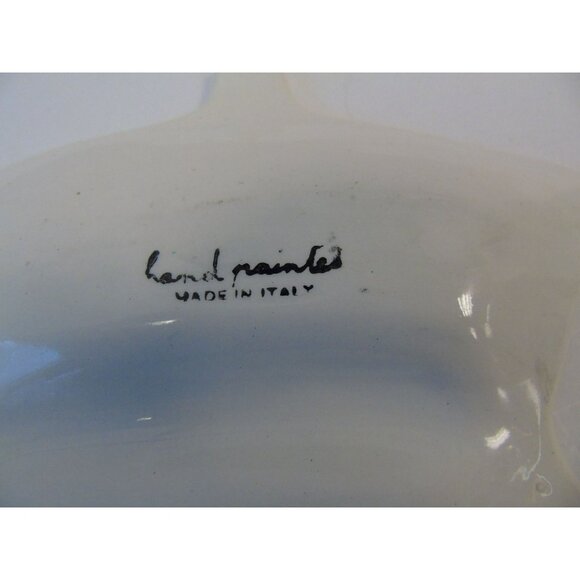 Vintage Ceramic Christmas Tree Serving Piece Hand Painted Made In Italy - Picture 6 of 7